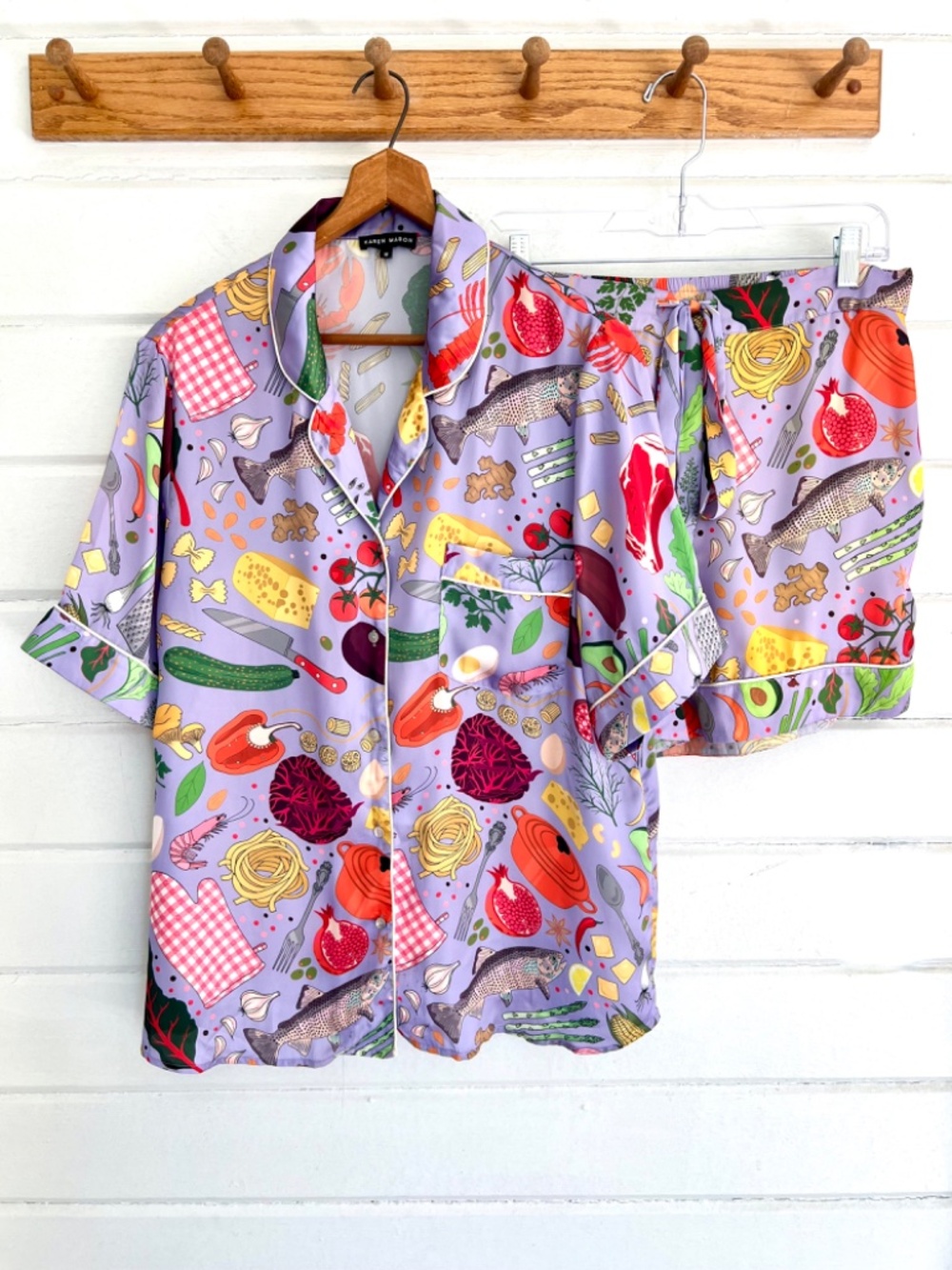 KAREN MABON for ANTHROPOLOGIE Chef's Table Short Pajamas Set - M - Picture 4 of 16